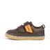 Left side view of Infant Boys Tovni Twin ZigZag Trainers Leather Brown