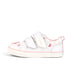Left side view of Infant Girls Tovni Twin Happy Trainers Leather White