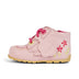 Left side view of Baby Kick Hi Flower Boots Leather Pink