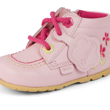 Detail view (close-up) of Baby Kick Hi Flower Boots Leather Pink
