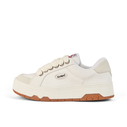Left side view of Adult Unisex 70 Lo Trainers Leather White