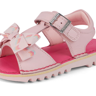 Detail view (close-up) of Infant Girls Kick Bow Sandals Leather Pink