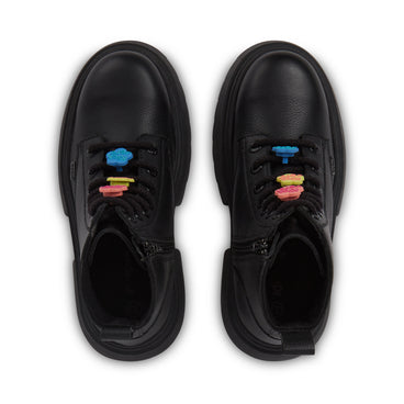 Detail view (Top view mapped) of Junior Girls Kenzi Boot Charm Leather Black