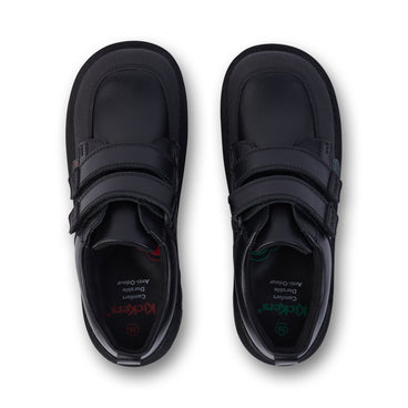 Detail view (Top view mapped) of Junior Boys Kick Scuff Twin Leather Black