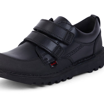 Detail view (close-up) of Junior Boys Kick Scuff Twin Leather Black