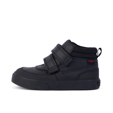 Left side view of Infant Boys Tovni Scuff Hi Leather Black