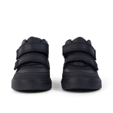 Front view of Infant Boys Tovni Scuff Hi Leather Black