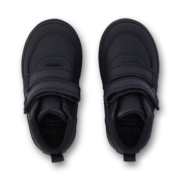 Detail view (Top view mapped) of Infant Boys Tovni Scuff Hi Leather Black