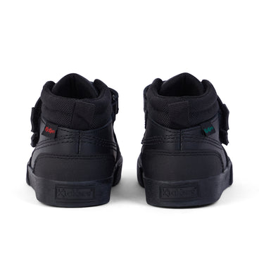 Back view of Infant Boys Tovni Scuff Hi Leather Black