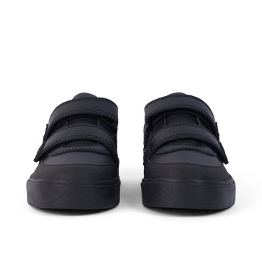 Front view of Junior Boys Tovni Scuff Lo Leather Black