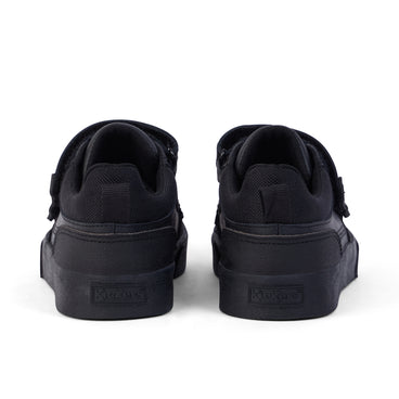 Back view of Junior Boys Tovni Scuff Lo Leather Black