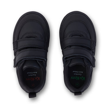 Detail view (Top view mapped) of Infant Boys Tovni Scuff Lo Leather Black