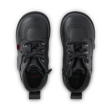 Detail view (Top view mapped) of Infant Unisex Playflex Hi Leather Black