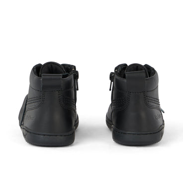 Back view of Infant Unisex Playflex Hi Leather Black