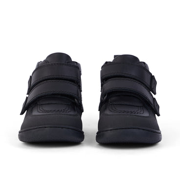 Front view of Infant Unisex Playflex Hi Vel Leather Black