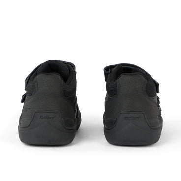 Back view of Infant Unisex Playflex Lo Vel Leather Black