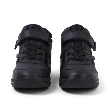 Front view of Infant Boys Stomper Hi Leather Black