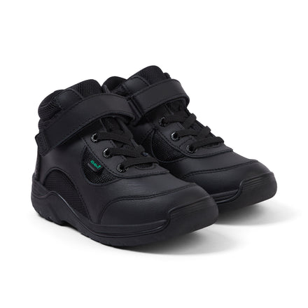 Front ¾ right of Infant Boys Stomper Hi Leather Black