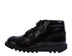 Left side view of Junior Girls Kick Hi Vel Brogue Patent Leather Black