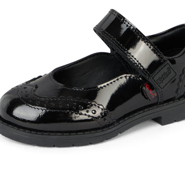 Detail view (close-up) of Infant Girls Lachly Mj Brogue Patent Leather Black