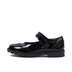 Left side view of Junior Girls Lachly MJ Brogue Patent Leather Black