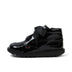 Left side view of Junior Girls Kick Hi Ribbon Patent Leather Black
