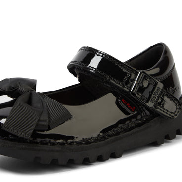 Detail view (close-up) of Infant Girls Kick Mj Bow Patent Leather Black