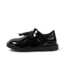 Left side view of Infant Girls Adlar T Bar Bow Patent Leather Black