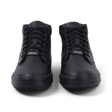 Front view of Adult Unisex Tovni Tumble Hi Leather Black
