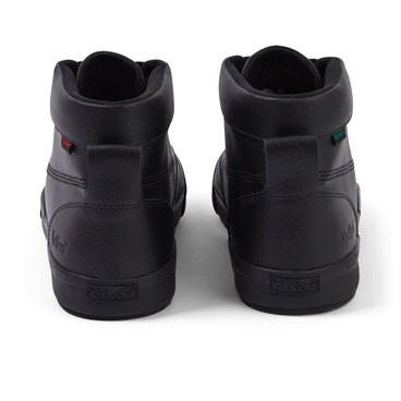 Back view of Adult Unisex Tovni Tumble Hi Leather Black