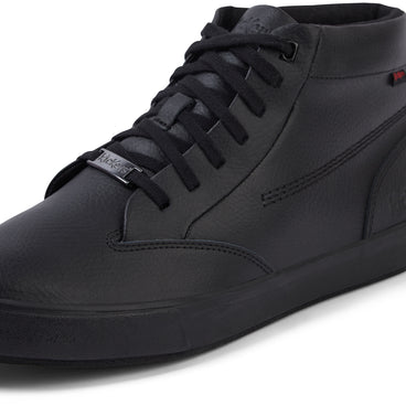 Detail view (close-up) of Adult Unisex Tovni Tumble Hi Leather Black