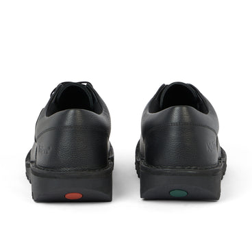 Back view of Adult Unisex Kick Shoe Tumble Leather Black