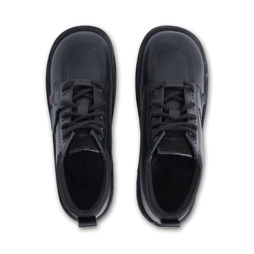 Detail view (Top view mapped) of Youth Unisex Kick Hi Mix Mesh Leather Black