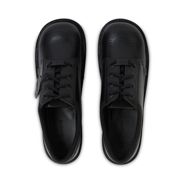 Detail view (Top view mapped) of Youth Unisex Kick Lo Mix Mesh Leather Black