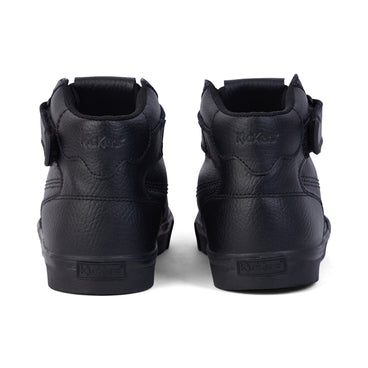 Back view of Youth Unisex Tovni Hi Mix Mesh Leather Black