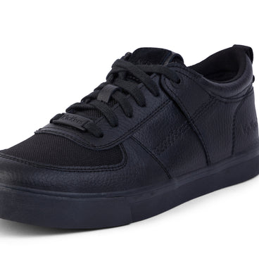 Detail view (close-up) of Youth Unisex Tovni Lo Mix Mesh Leather Black