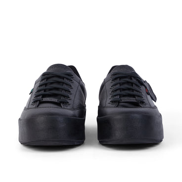 Front view of Adult Men Kester Lo Leather Black