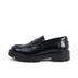 Left side view of Adult Womens Kori Loafer Rivet Leather Black