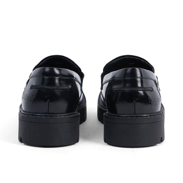 Back view of Adult Womens Kori Loafer Rivet Leather Black