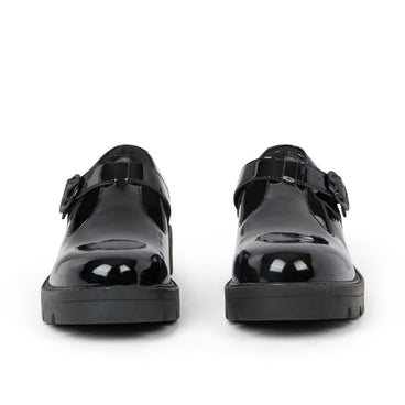 Front view of Adult Womens Kori T Bar Patent Leather Black