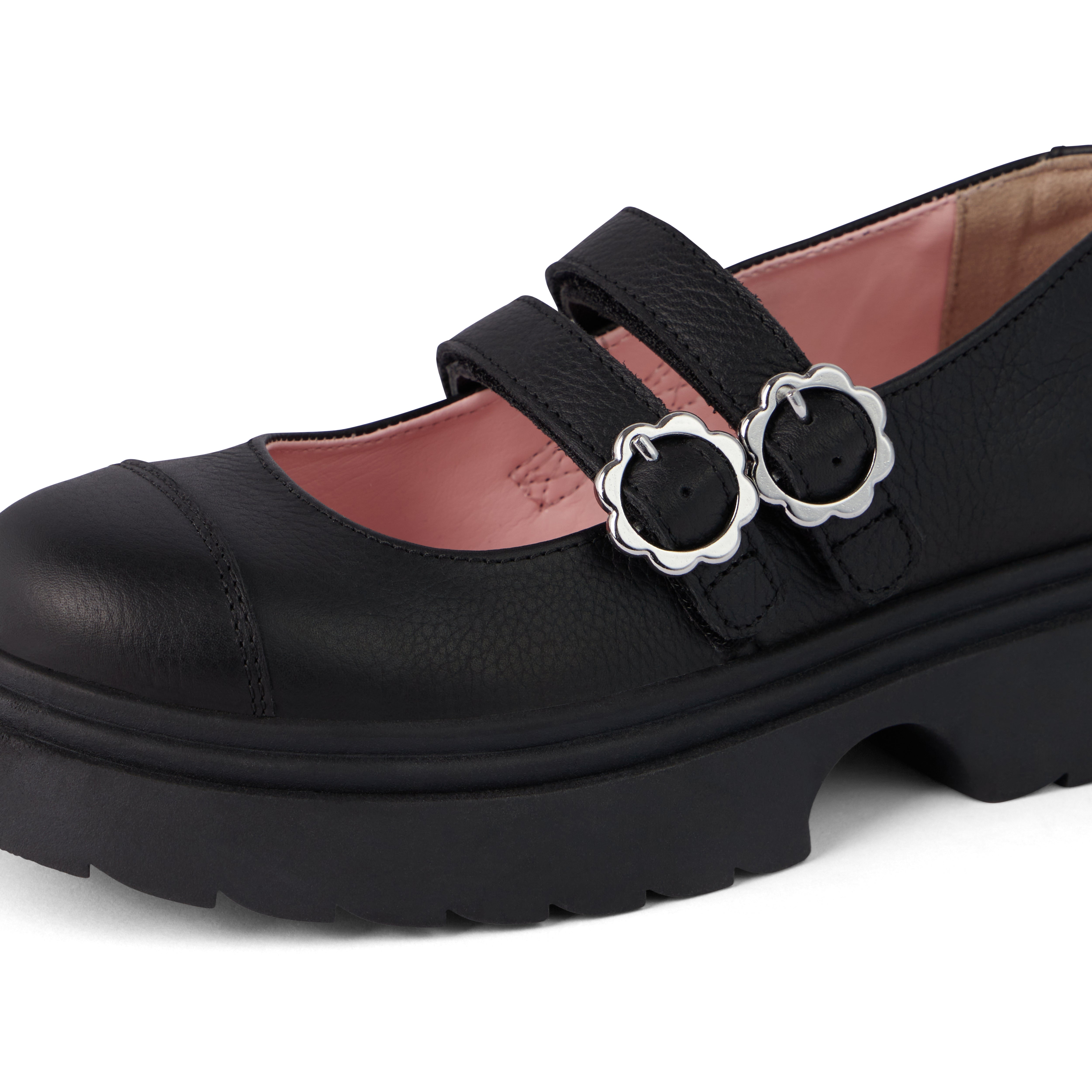 Youth Womens Kenzi MJ Leather Shoes Black – Kickers