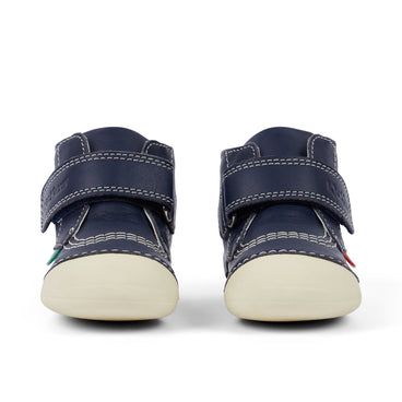 Front view of Baby Unisex Softer Hi Baby Leather Navy