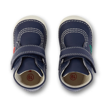 Detail view (Top view mapped) of Baby Unisex Softer Hi Baby Leather Navy
