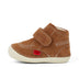 Left side view of Baby Unisex Softer Hi Baby Suede Tan