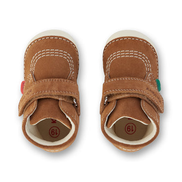 Detail view (Top view mapped) of Baby Unisex Softer Hi Baby Suede Tan