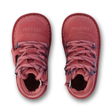 Detail view (Top view mapped) of Infant Unisex Kick Hi Explore Leather Pink