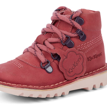 Detail view (close-up) of Infant Unisex Kick Hi Explore Leather Pink