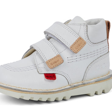 Detail view (close-up) of Infant Unisex Kick Hi Roll Leather White