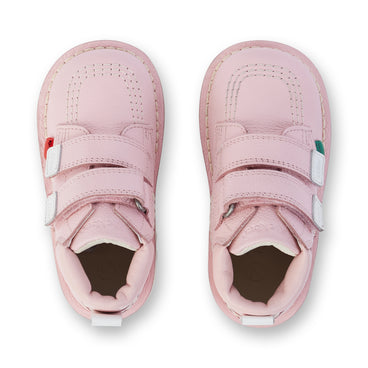 Detail view (Top view mapped) of Infant Unisex Kick Hi Roll Leather Light Pink