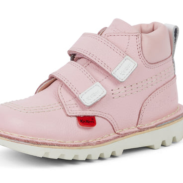 Detail view (close-up) of Infant Unisex Kick Hi Roll Leather Light Pink